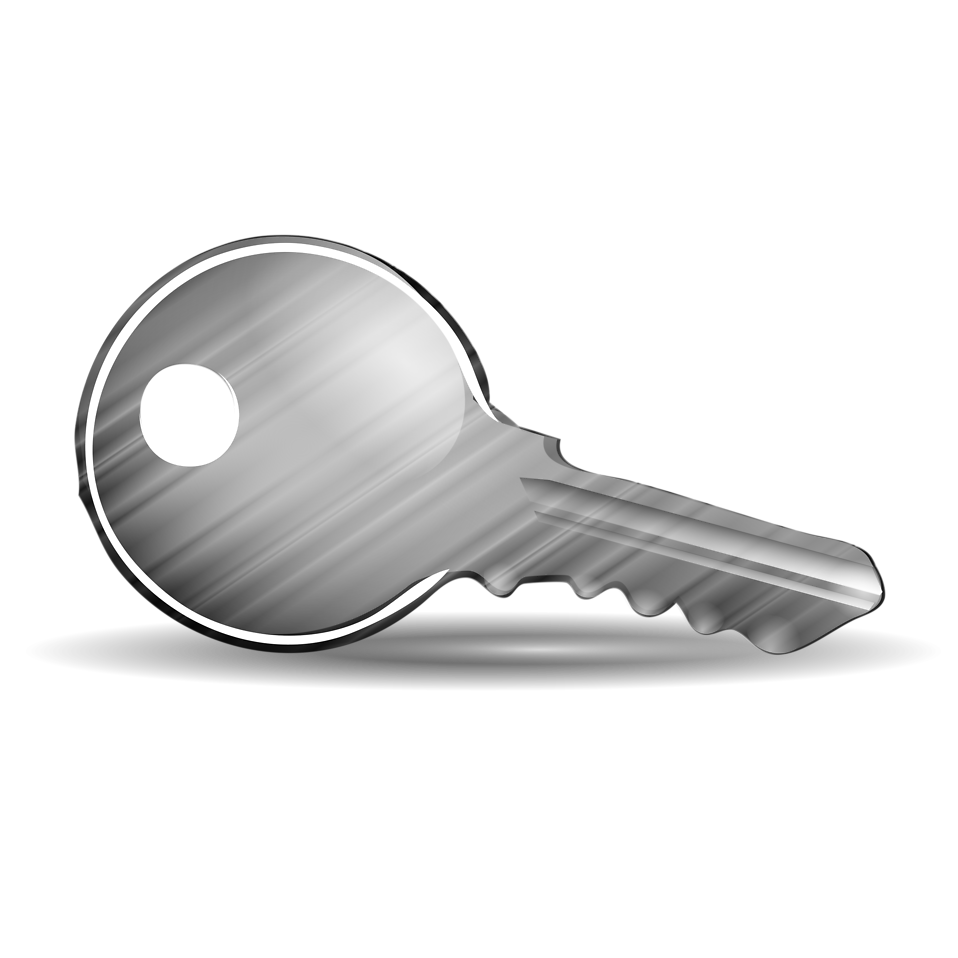 Vector Silver Key Free HQ Image Transparent PNG Image