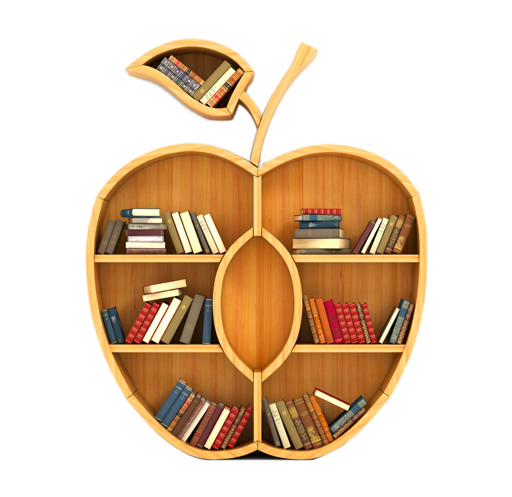 Concept Apple Creative Bookcase Key Bookshelf Knowledge Transparent PNG Image