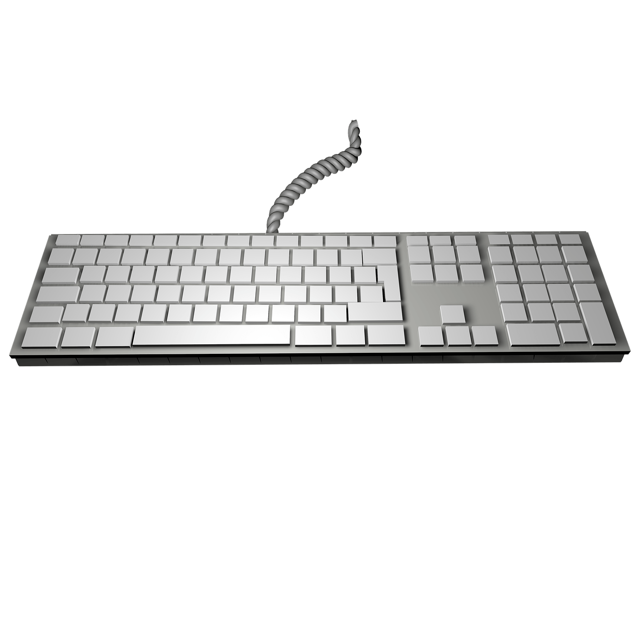 White Keyboard PNG File HD Transparent PNG Image