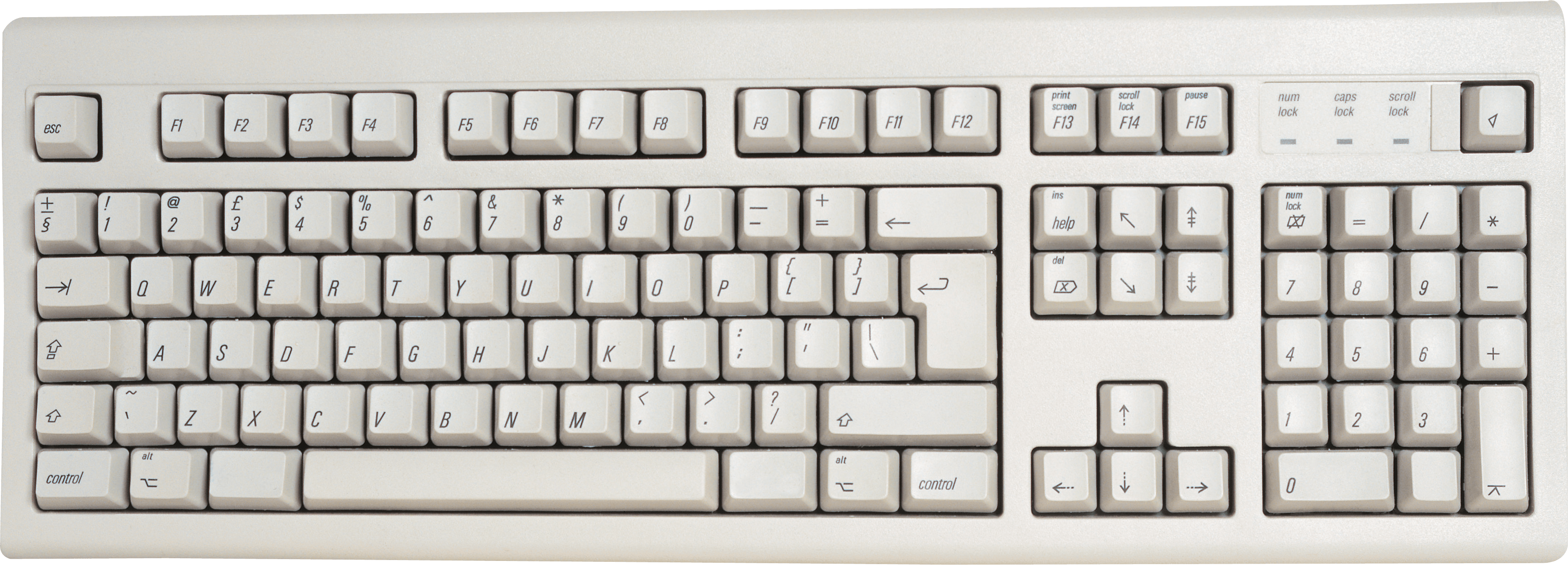 White Keyboard Png Image Transparent PNG Image