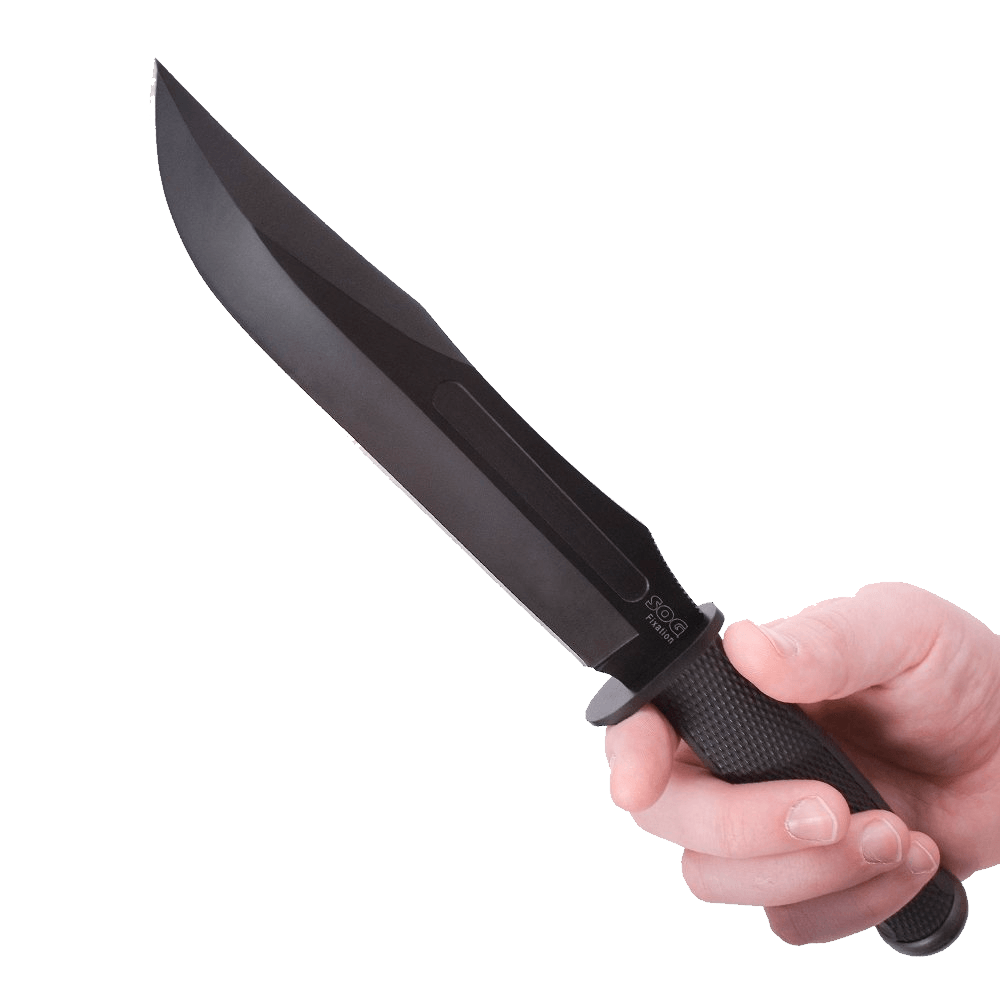 Tactical Black Knife In Hande Png Image Transparent PNG Image