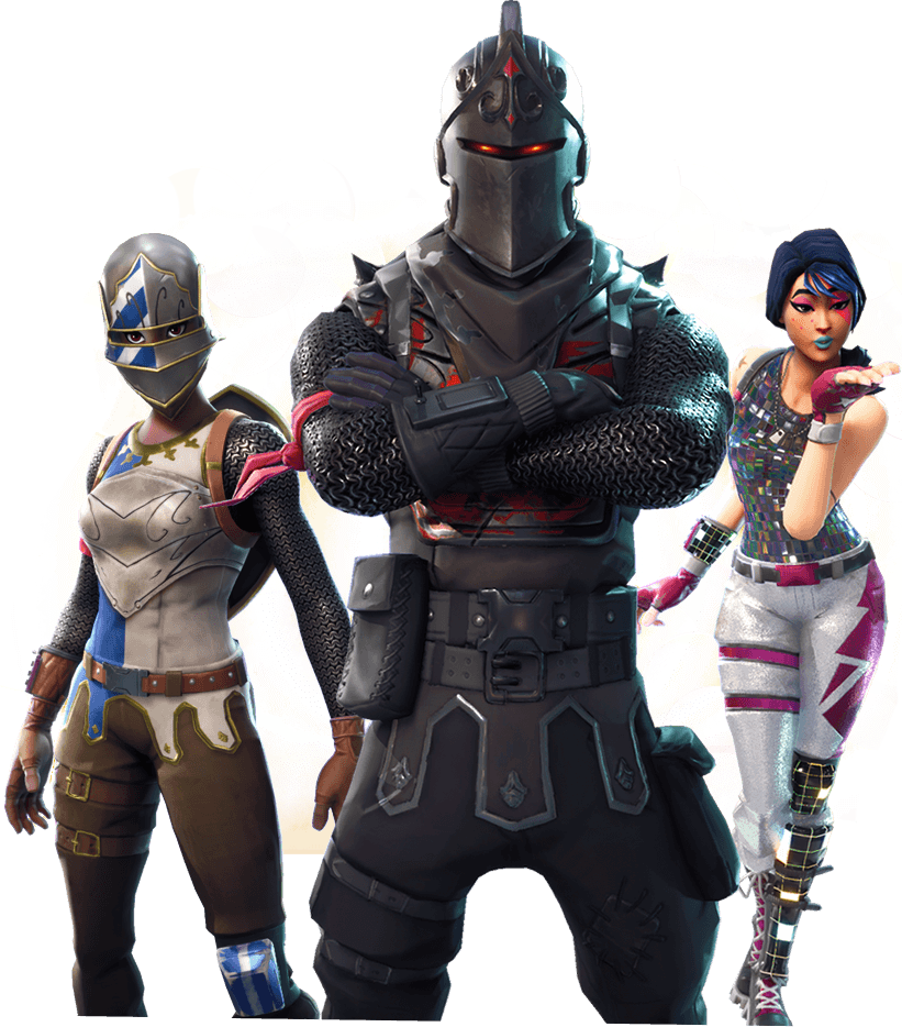 Figure Knight Armour Royale Black Fortnite Battle Transparent PNG Image