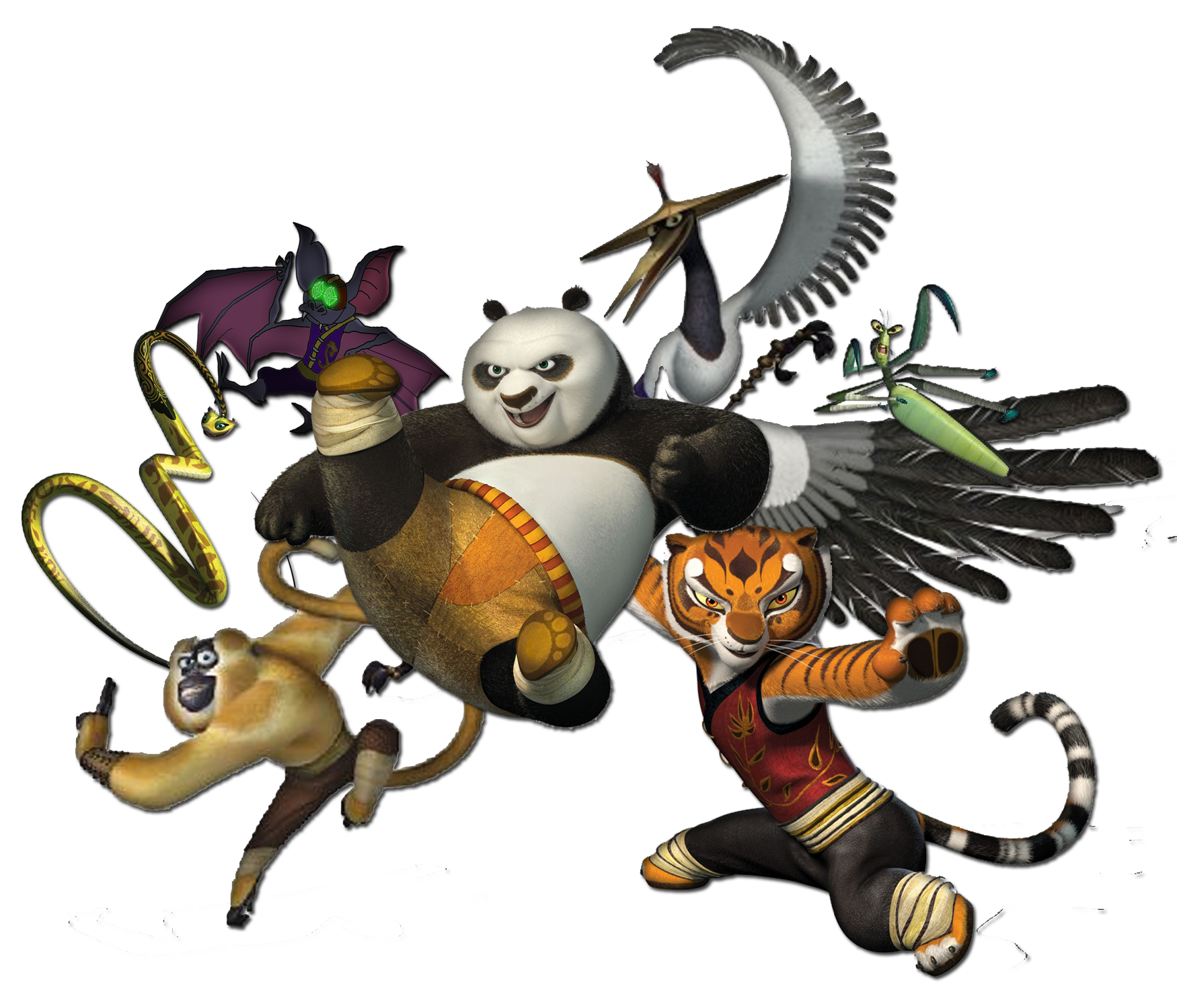 Kung Fu Panda Characters Png Transparent PNG Image