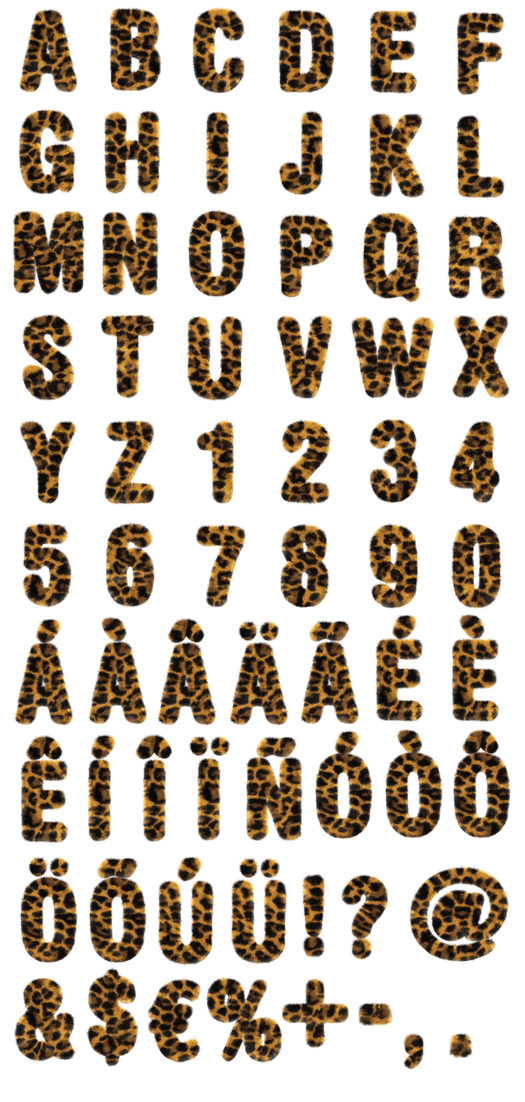 Wingdings Material Leopard Typography Text Free HD Image Transparent PNG Image