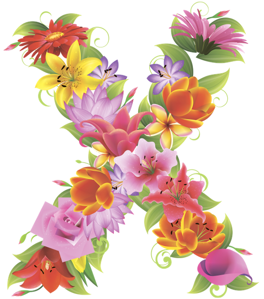 Alphabet Flower Picture PNG Free Photo Transparent PNG Image