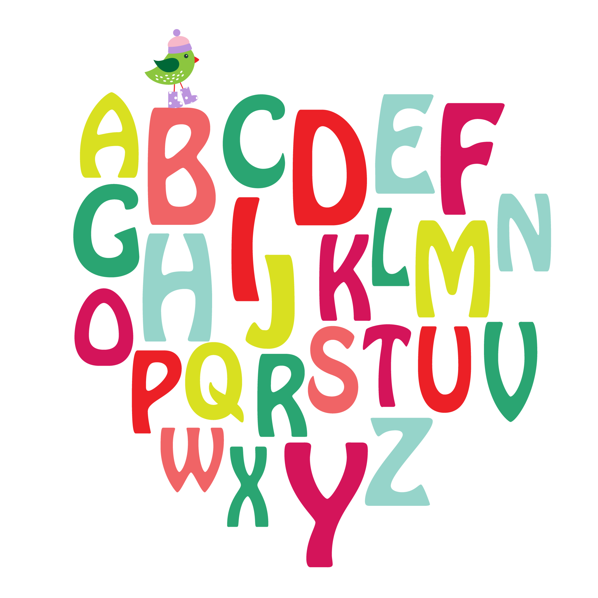 A To Z Pic Alphabet Transparent PNG Image