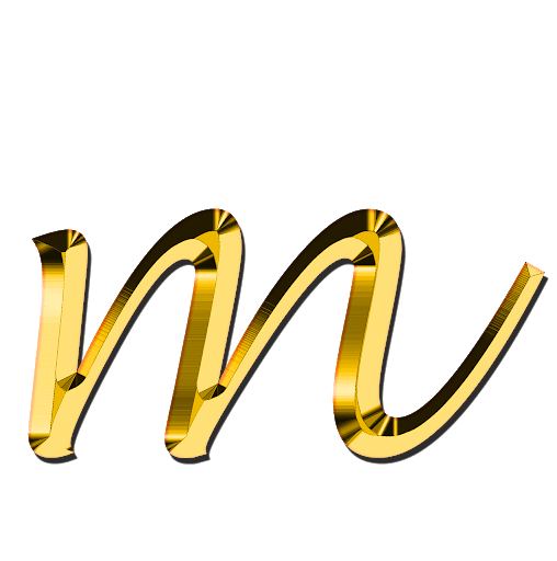 Alphabet Gold Free Clipart HQ Transparent PNG Image