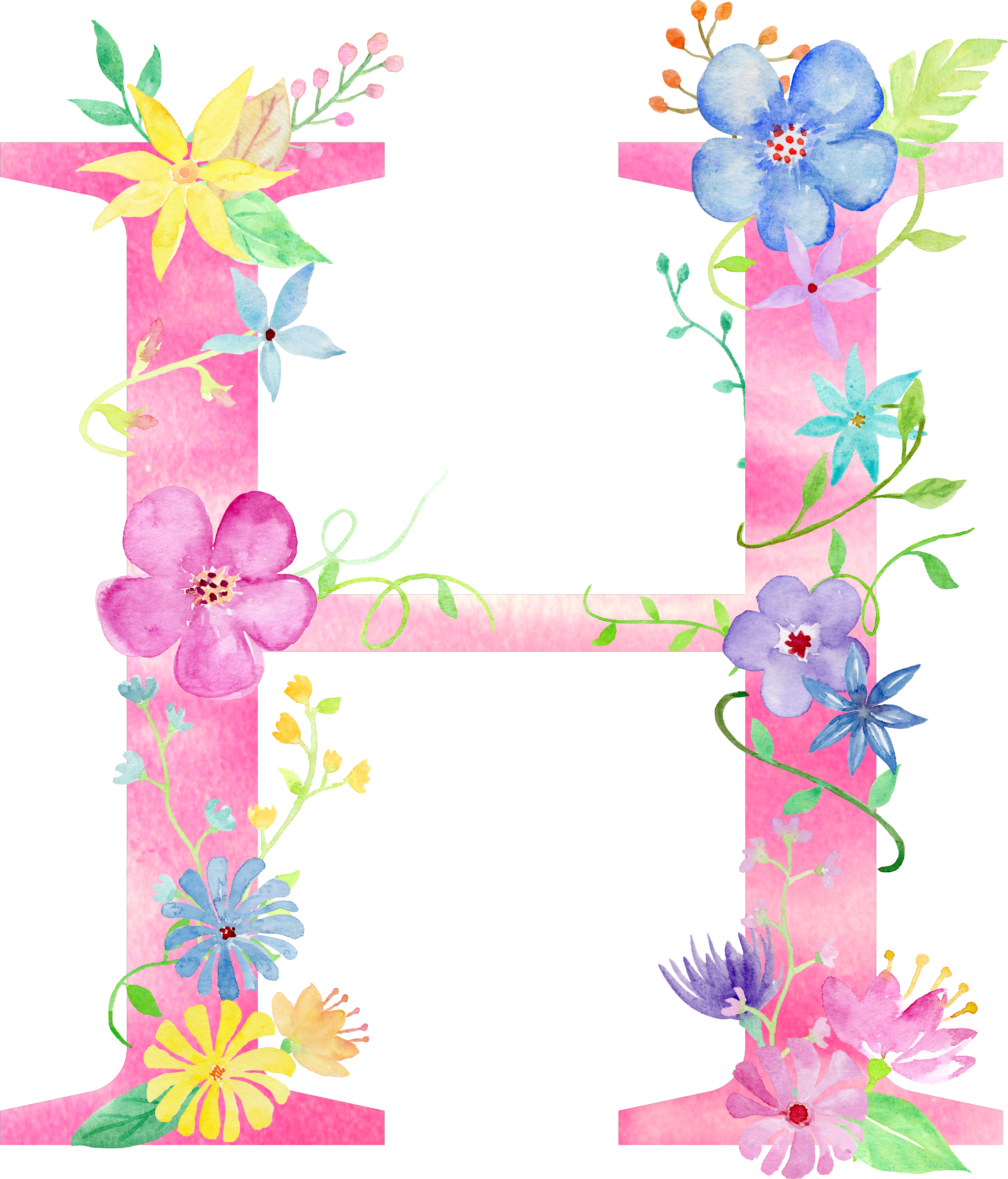 Alphabet Flower PNG Image High Quality Transparent PNG Image