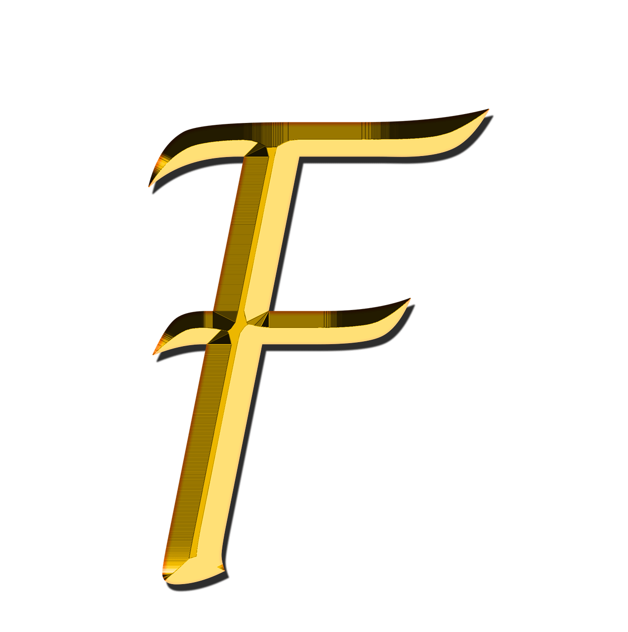 Letter F Free Clipart HQ Transparent PNG Image