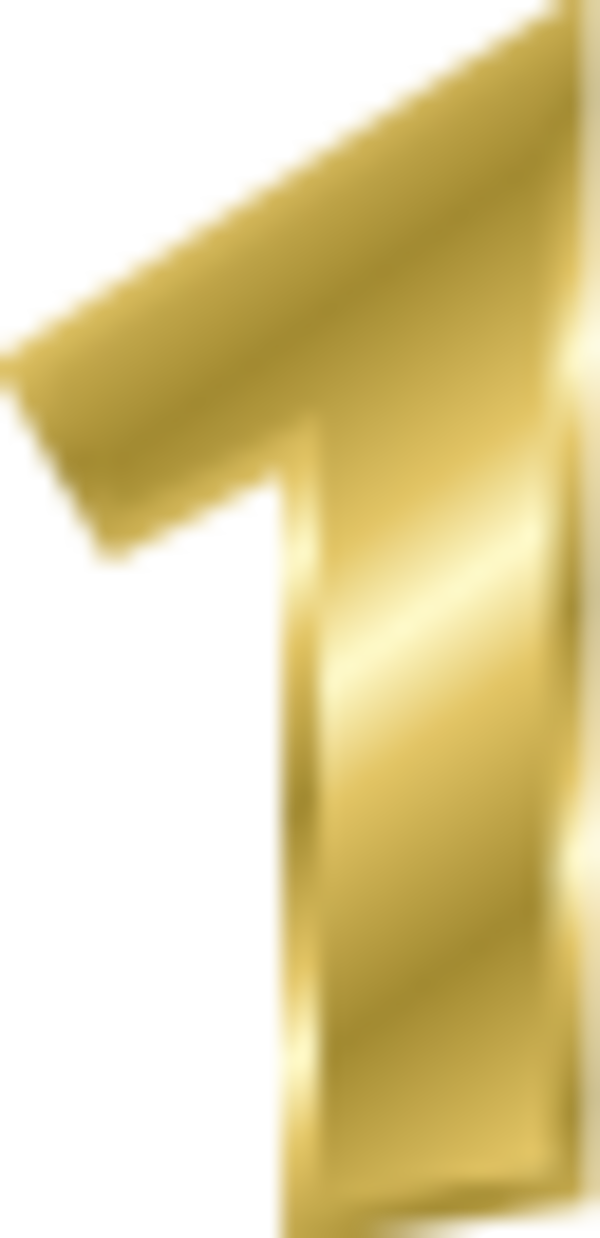 1 Number Gold Free HQ Image Transparent PNG Image