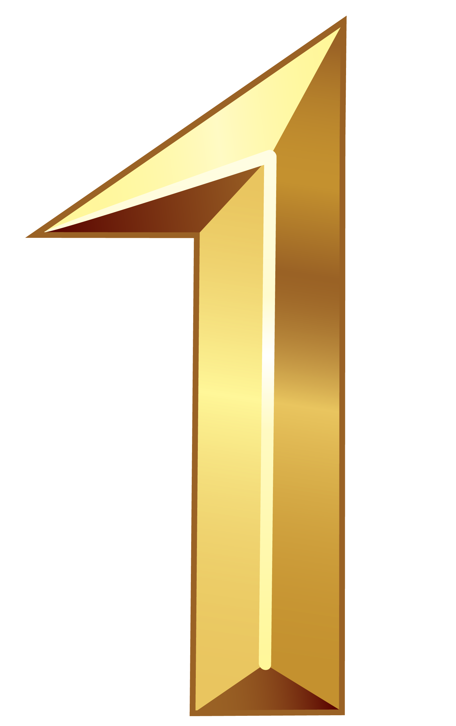 1 Number Gold PNG Image High Quality Transparent PNG Image