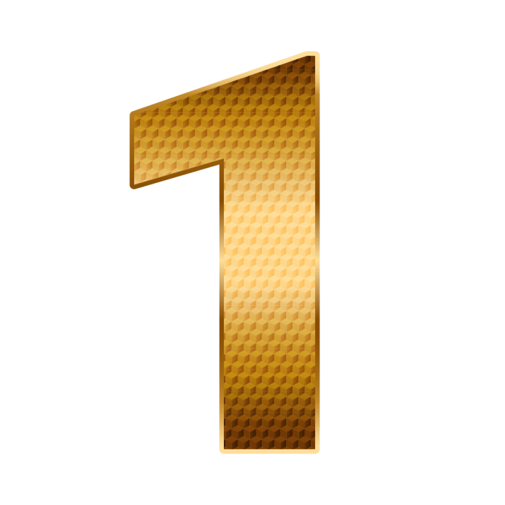 1 Number Gold PNG Free Photo Transparent PNG Image