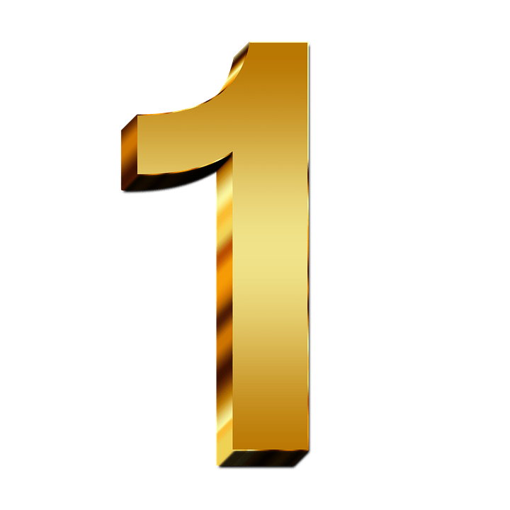 1 Photos Number Gold PNG File HD Transparent PNG Image