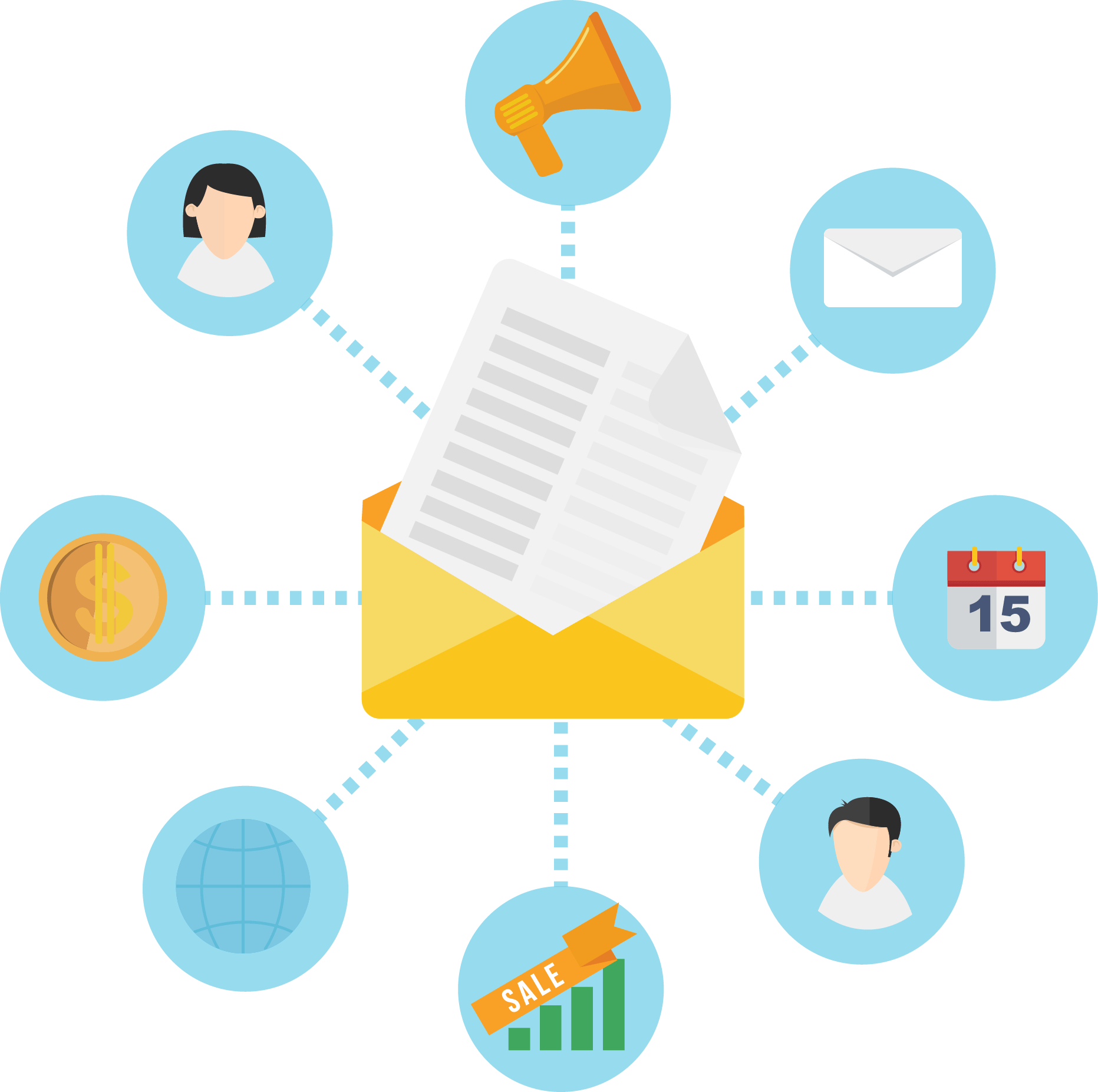 Electronic List Letter Communication Message Mailing Email Transparent PNG Image