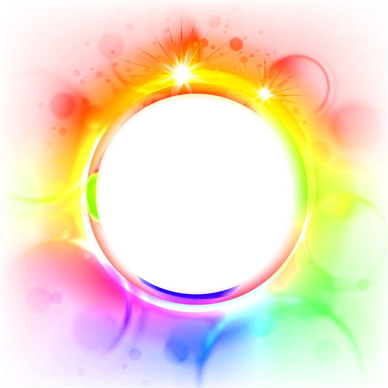 Picture Light Effect Multicolored Circle Glow Transparent PNG Image