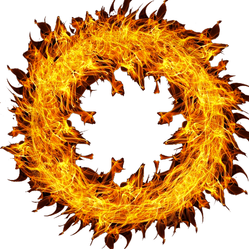 Real Light Circle Flame Fire Transparent PNG Image