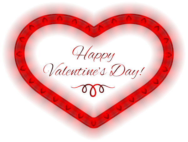 Heart Valentines Neon Day Light Transparent PNG Image