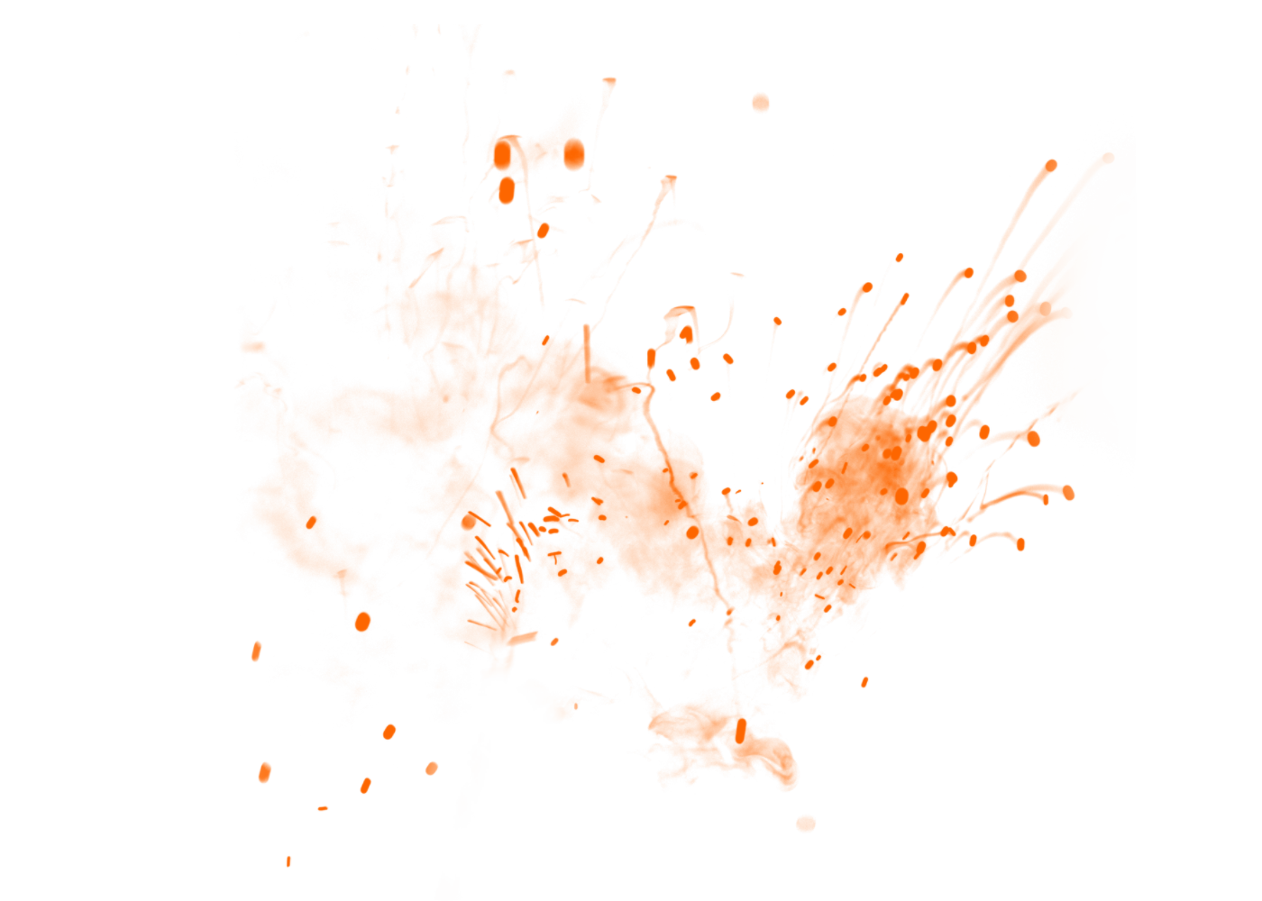 Fire Light Light. Scattered Sparks Effects Of Transparent PNG Image