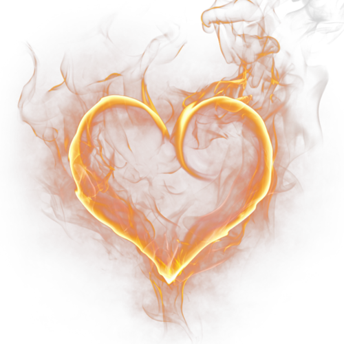 Light Heart-Shaped Flame HQ Image Free PNG Transparent PNG Image