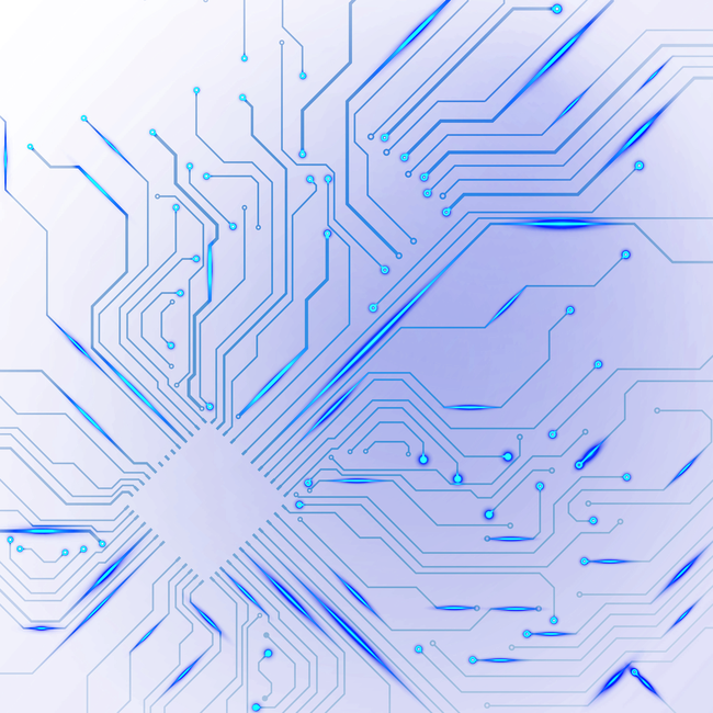 Blue Network Electronic Light Component Efficiency Circuit Transparent PNG Image