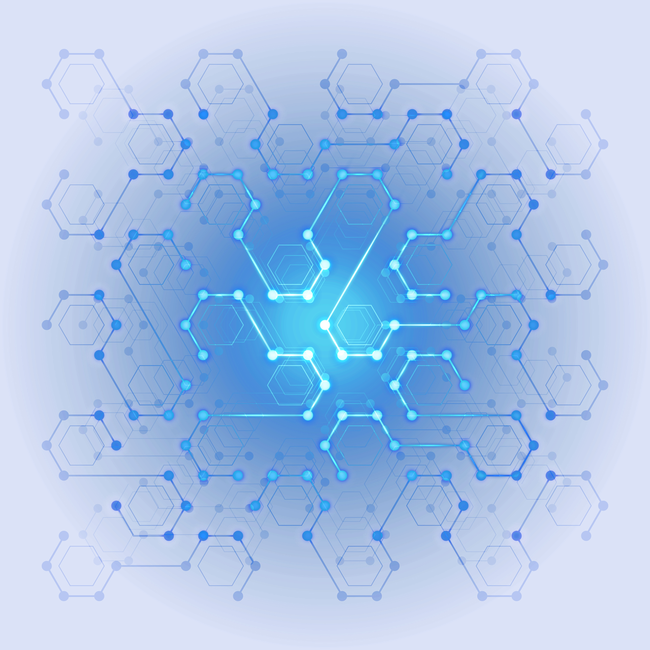 Designer Poster Wallpaper Effect Light Digital Hexagon Transparent PNG Image