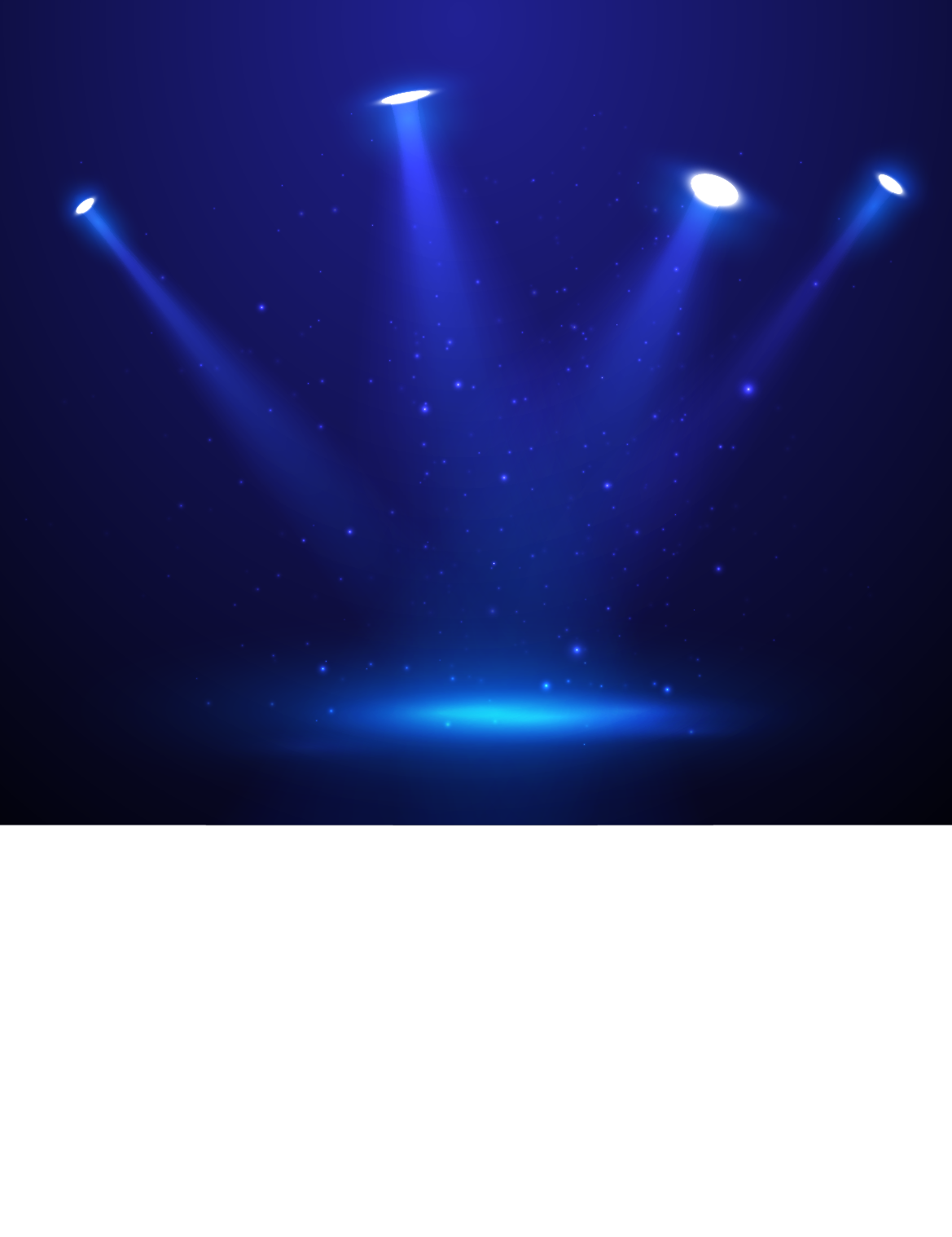 Blue Fantasy Vector Lighting Spotlight Stage Transparent PNG Image