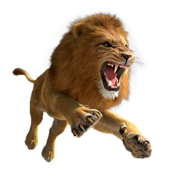 Computer Simulator Escape Hunter Leaping Tiger Lion Transparent PNG Image