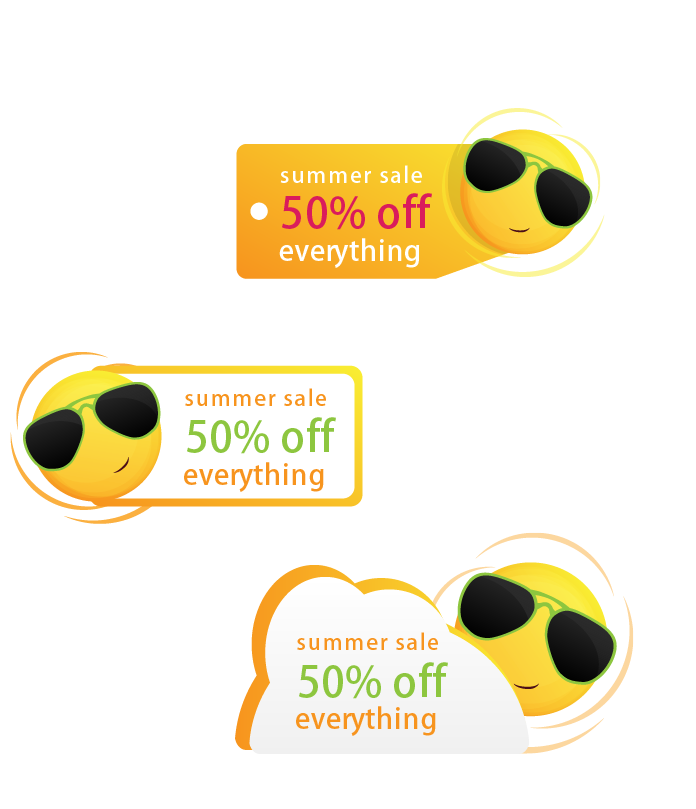 Sun Price Label Discount Tag Logo Transparent PNG Image