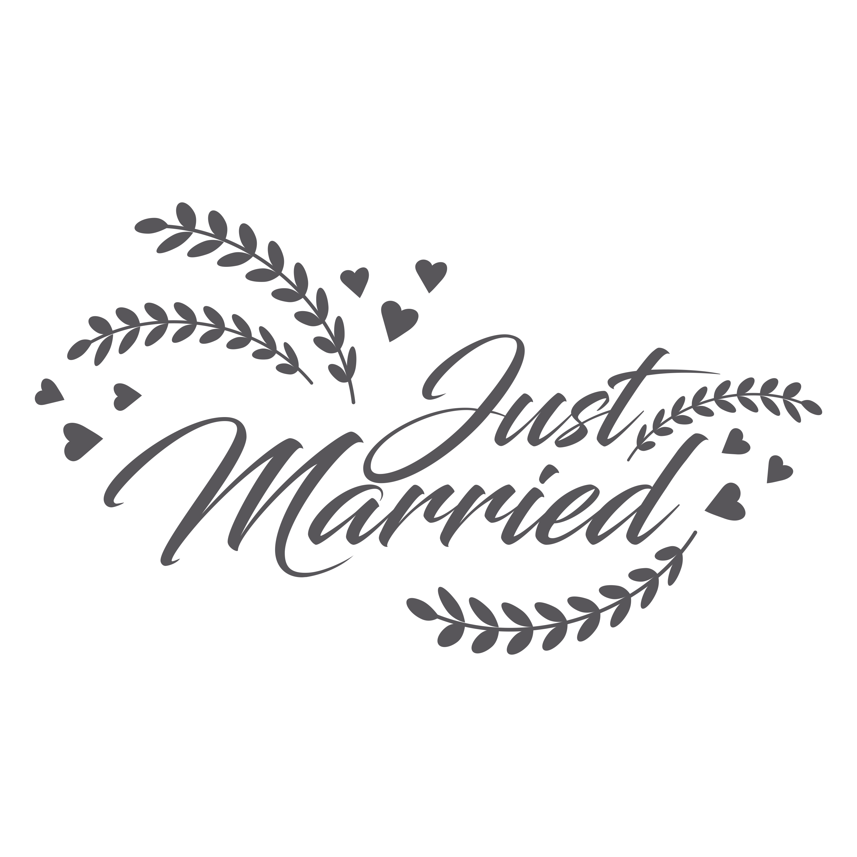 Married Just Jesus Our Logo Font Signs, Transparent PNG Image