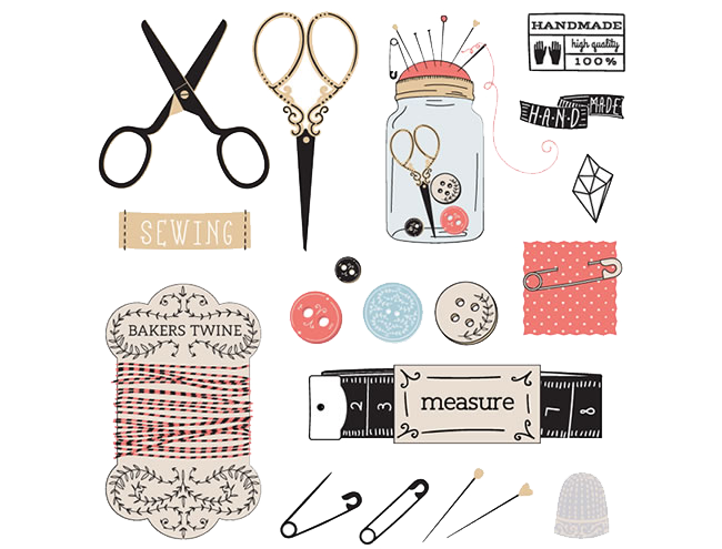 Sewing Thread Text Needle Accessory Fashion Transparent PNG Image