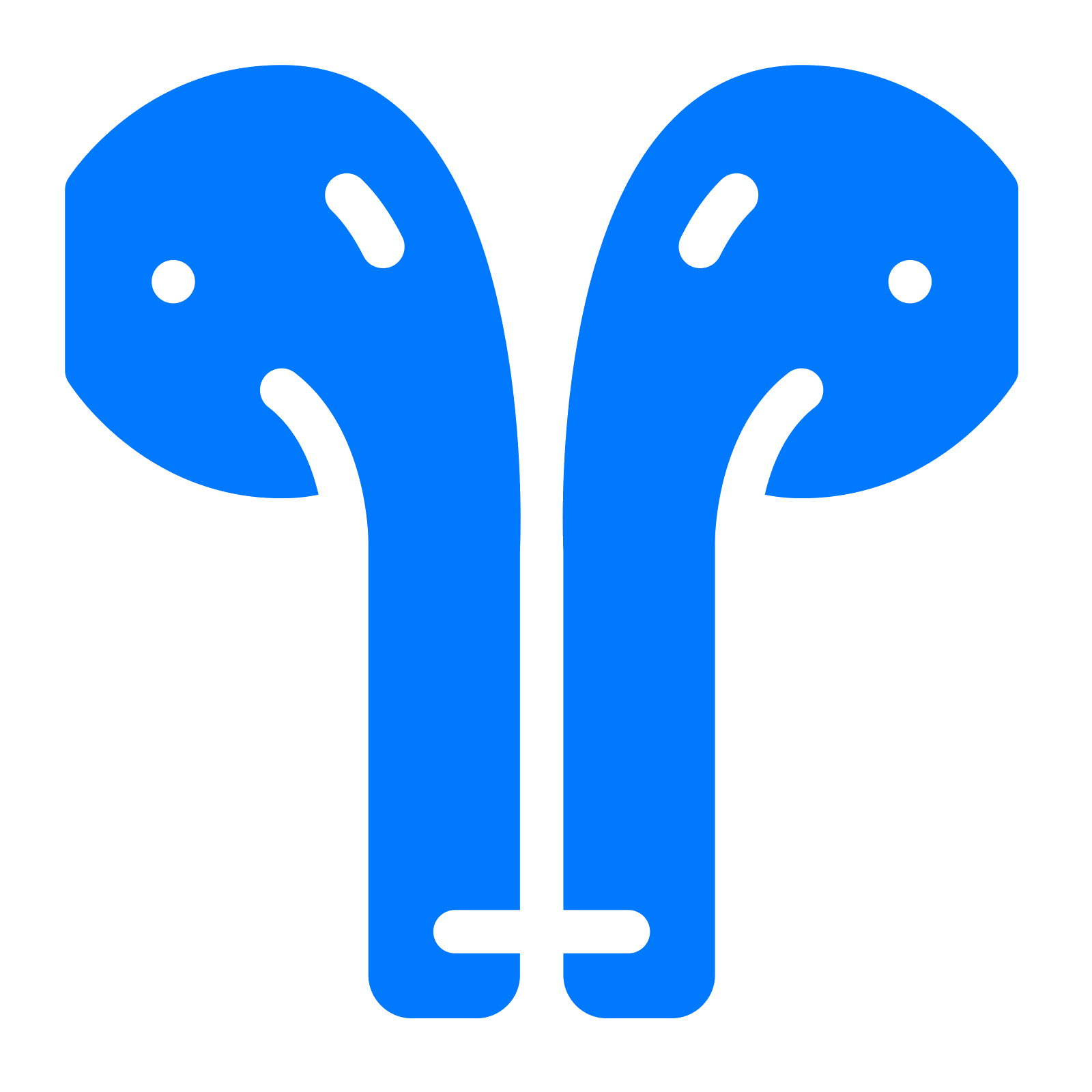 Blue Airpods Angle Icons Headphones Computer Transparent PNG Image