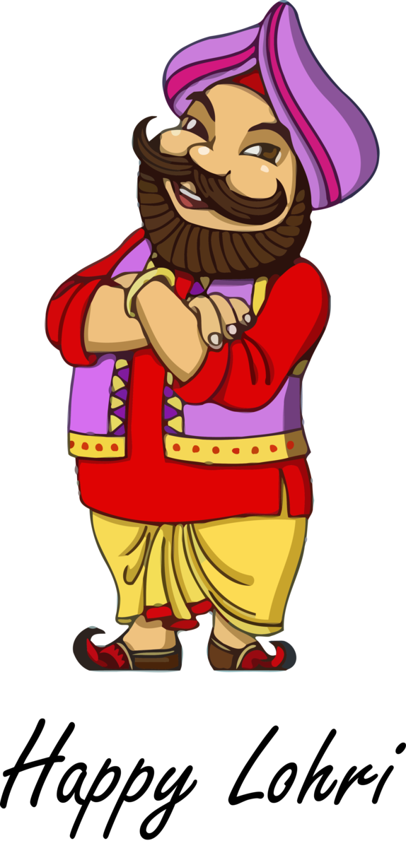 Lohri Cartoon Mascot For Happy Destinations Transparent PNG Image