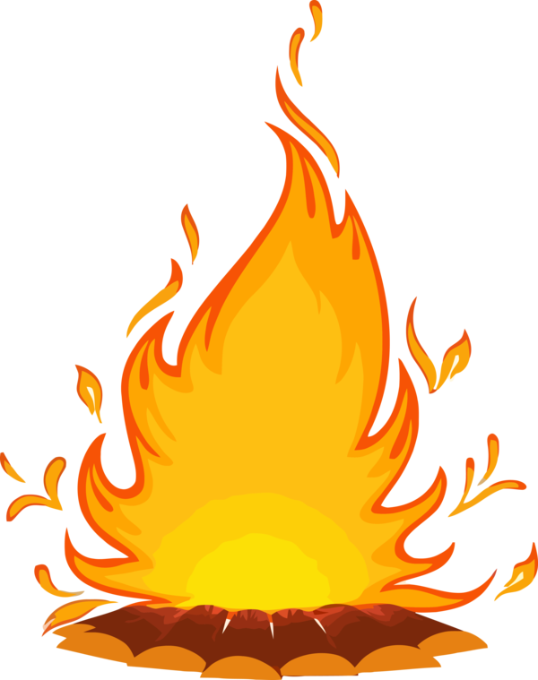 Lohri Flame Fire Orange For Happy Drawing Transparent PNG Image