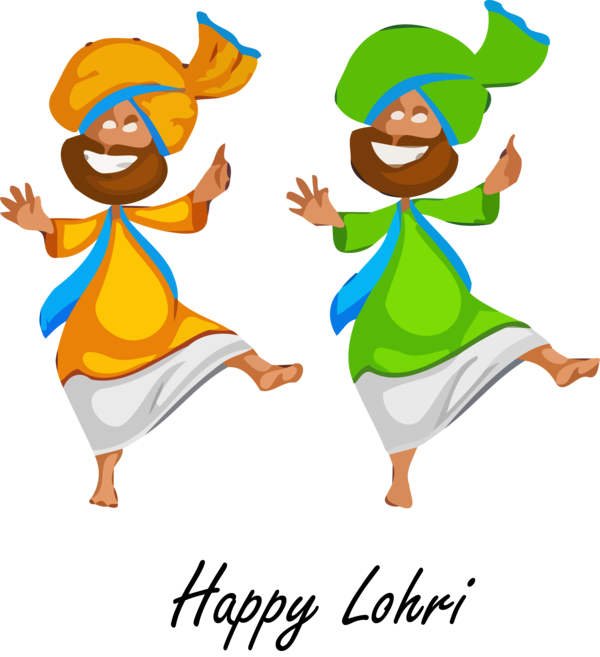 Lohri Cartoon Celebrating Happy For Party 2020 Transparent PNG Image