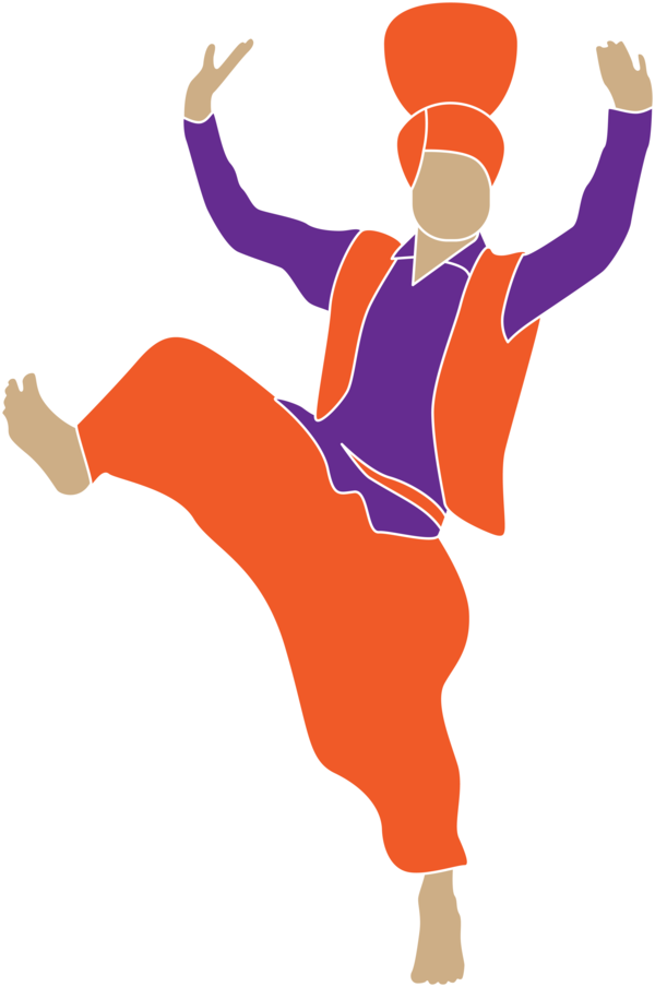 Lohri Dancer Dance Athletic Move For Happy Holiday Transparent PNG Image