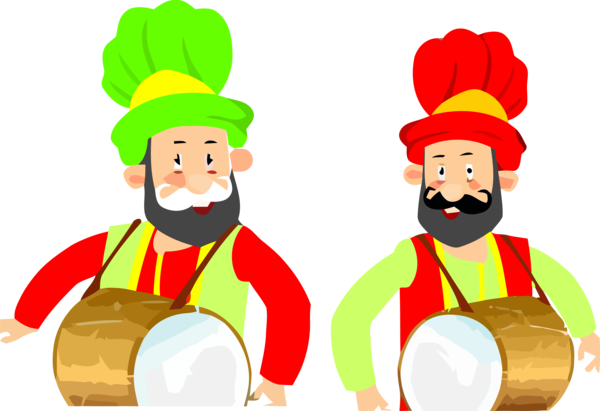 Lohri Cartoon Drum Hand For Happy Decoration Transparent PNG Image