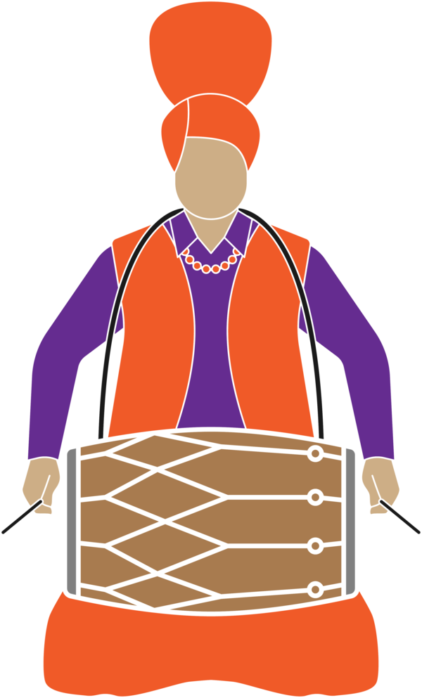 Lohri Drum Hand Membranophone For Happy Decoration Transparent PNG Image