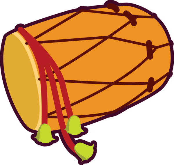 Lohri Drum Hand Indian Musical Instruments For Happy Lights Transparent PNG Image