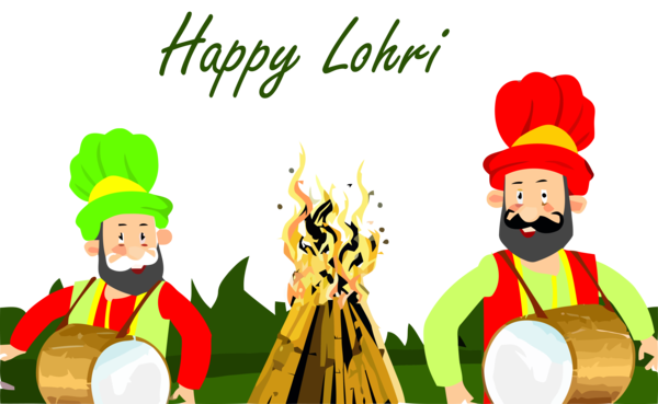 Lohri Cartoon For Happy Resolutions Transparent PNG Image