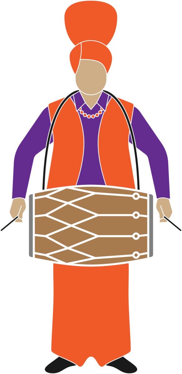 Lohri Cartoon Drum For Happy Lights Transparent PNG Image