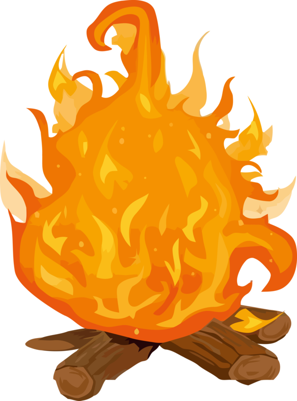 Lohri Flame Orange Fire For Happy Decoration Transparent PNG Image