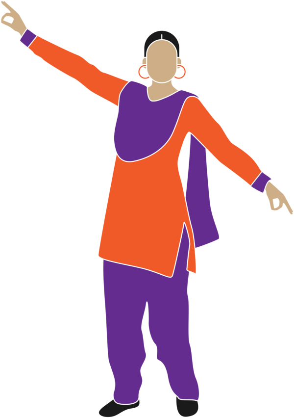 Lohri Standing Costume For Happy Eve Transparent PNG Image