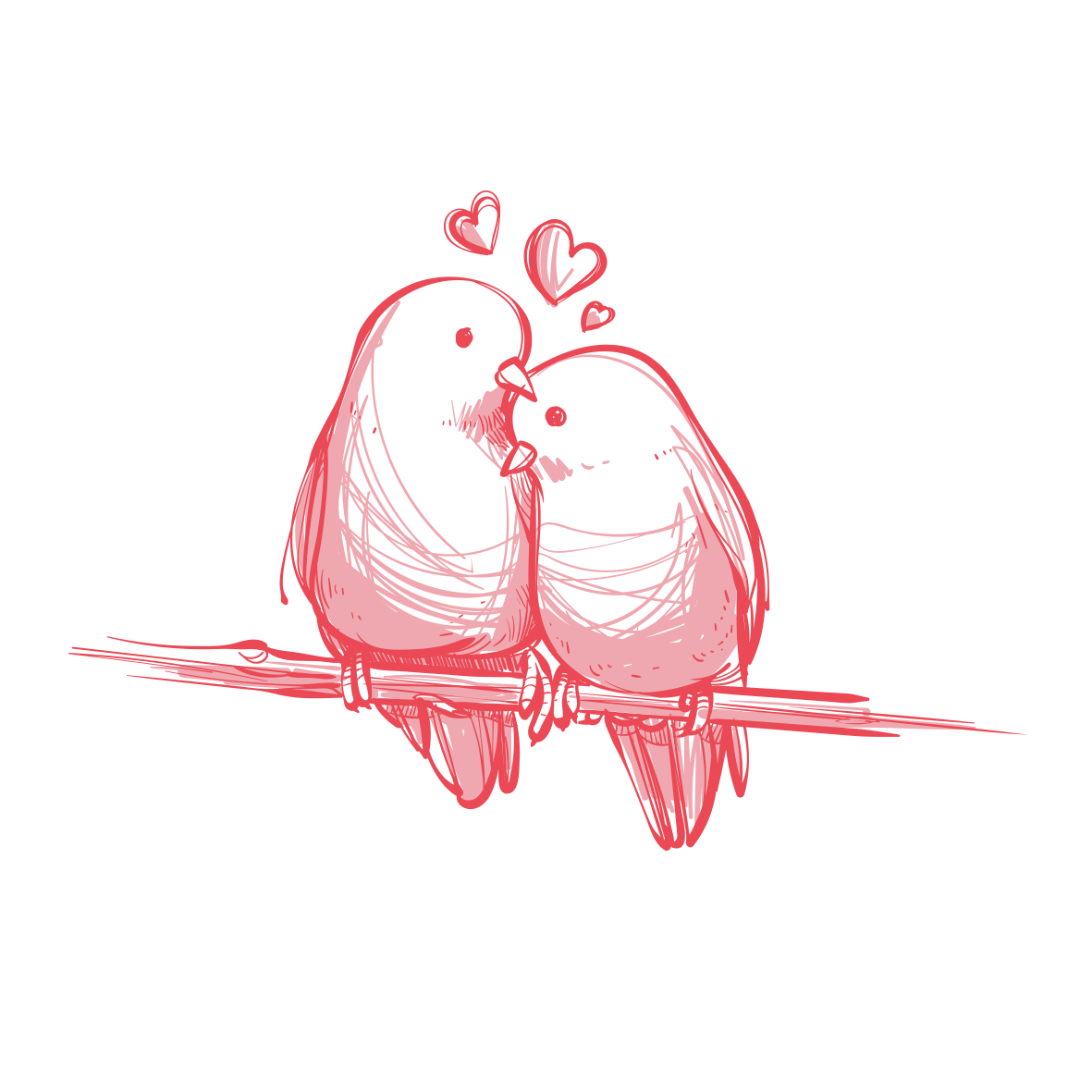 Pink Love Valentine'S Downloads Wedding Youtube Birds Transparent PNG Image