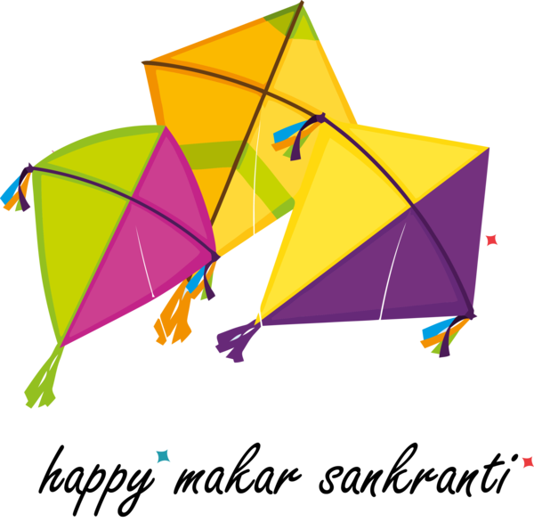 Makar Sankranti Line Sport Kite For Happy Around The World Transparent PNG Image