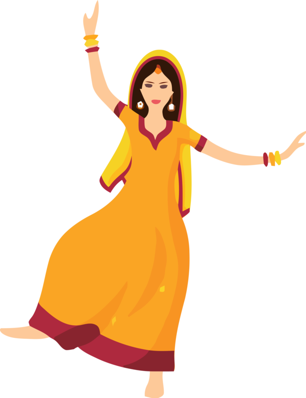 Makar Sankranti Yellow Dress For Happy Games Transparent PNG Image