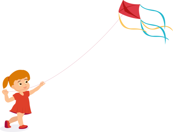 Makar Sankranti Cartoon Line Child For Kite Flying Lanterns Transparent PNG Image