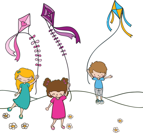 Makar Sankranti Cartoon Line Child For Happy Goals Transparent PNG Image