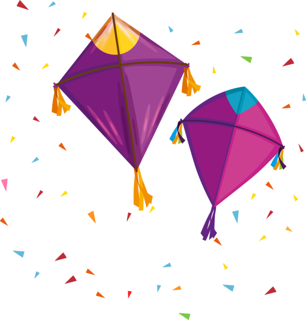 Makar Sankranti Kite Line Triangle For Happy Drawing Transparent PNG Image