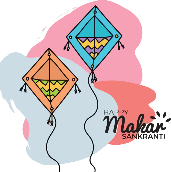 Makar Sankranti Line Clock Triangle For Happy Countdown Transparent PNG Image