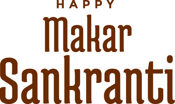 Makar Sankranti Font Text For Happy Around The World Transparent PNG Image